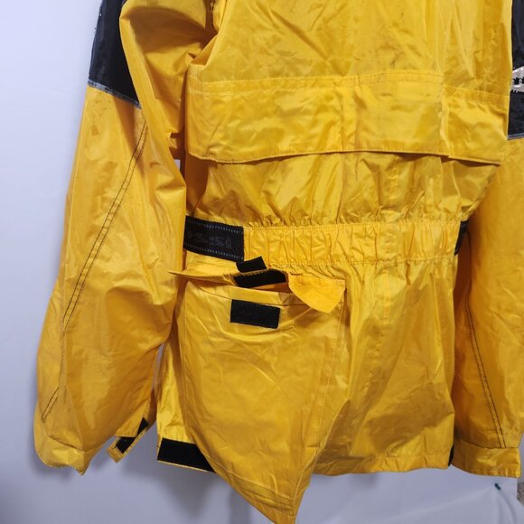 Mossi Men's SZ Medium Yellow Black Multi-Pocket Moto Sports Snow Hiking Jacket - Picture 11 of 16